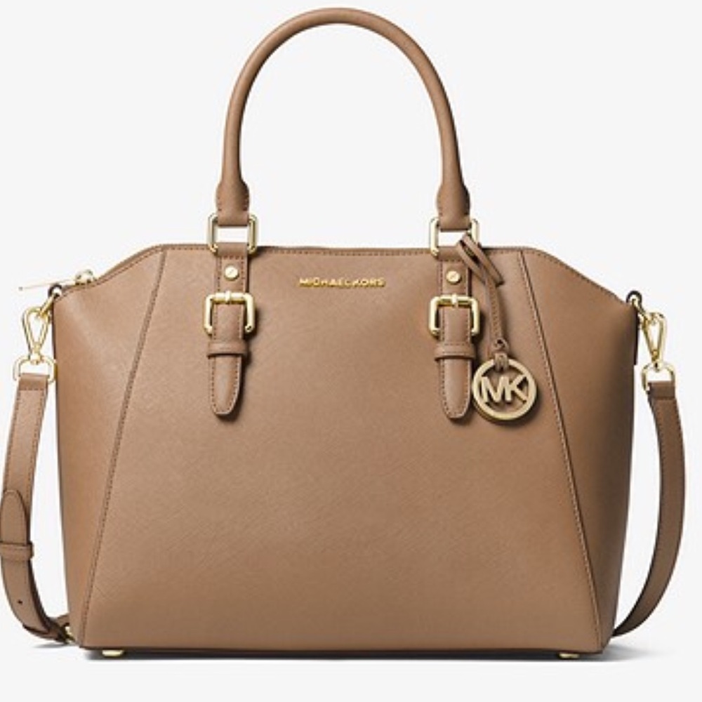 🛑SOLD/ Micheal Kors  Large Saffiano Leather Bag.